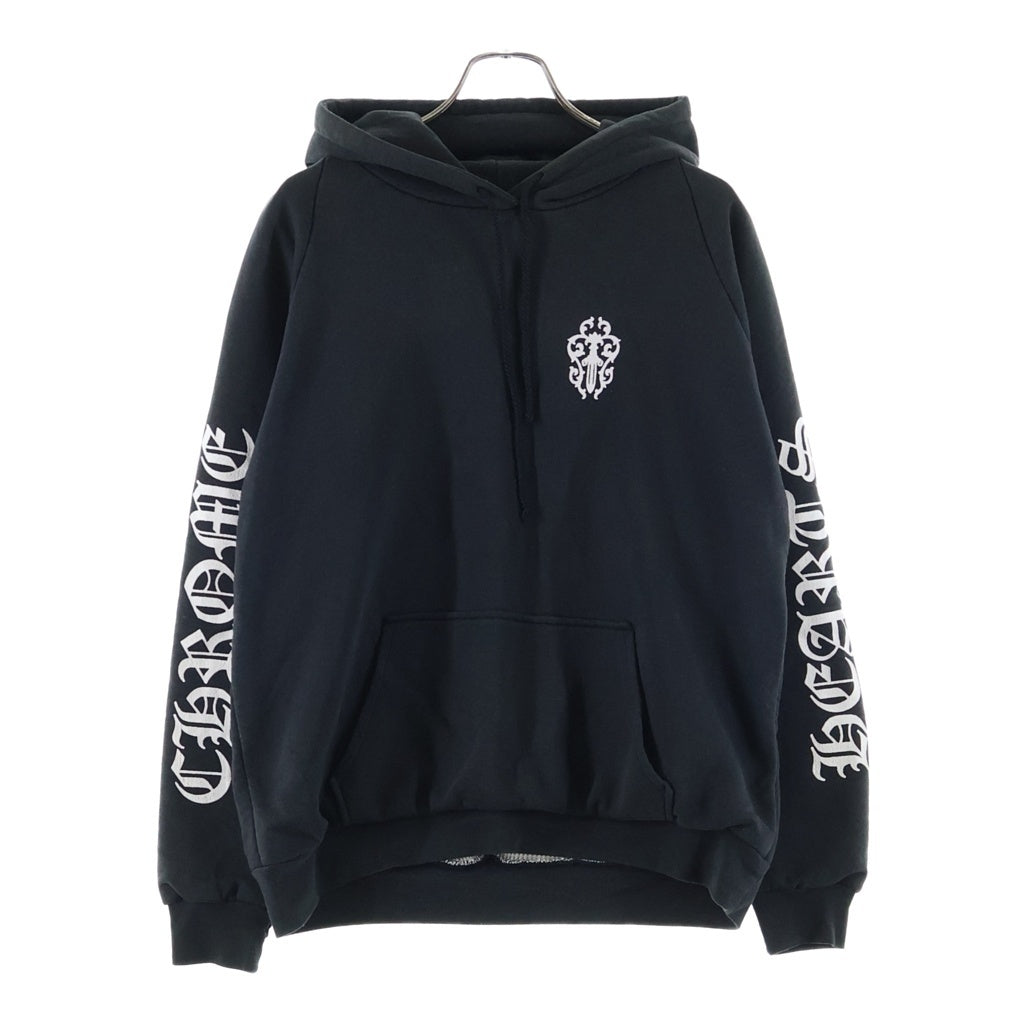 CHROME HEARTS(クロムハーツ) OLD VINE DAGGER SWTSHRT HD オールド 裏地サーマル CHアーム ヴァインダガープリントフーディ スウェットパーカー ブラック