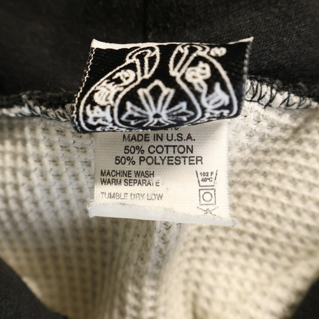 CHROME HEARTS(クロムハーツ) OLD VINE DAGGER SWTSHRT HD オールド 裏地サーマル CHアーム ヴァインダガープリントフーディ スウェットパーカー ブラック