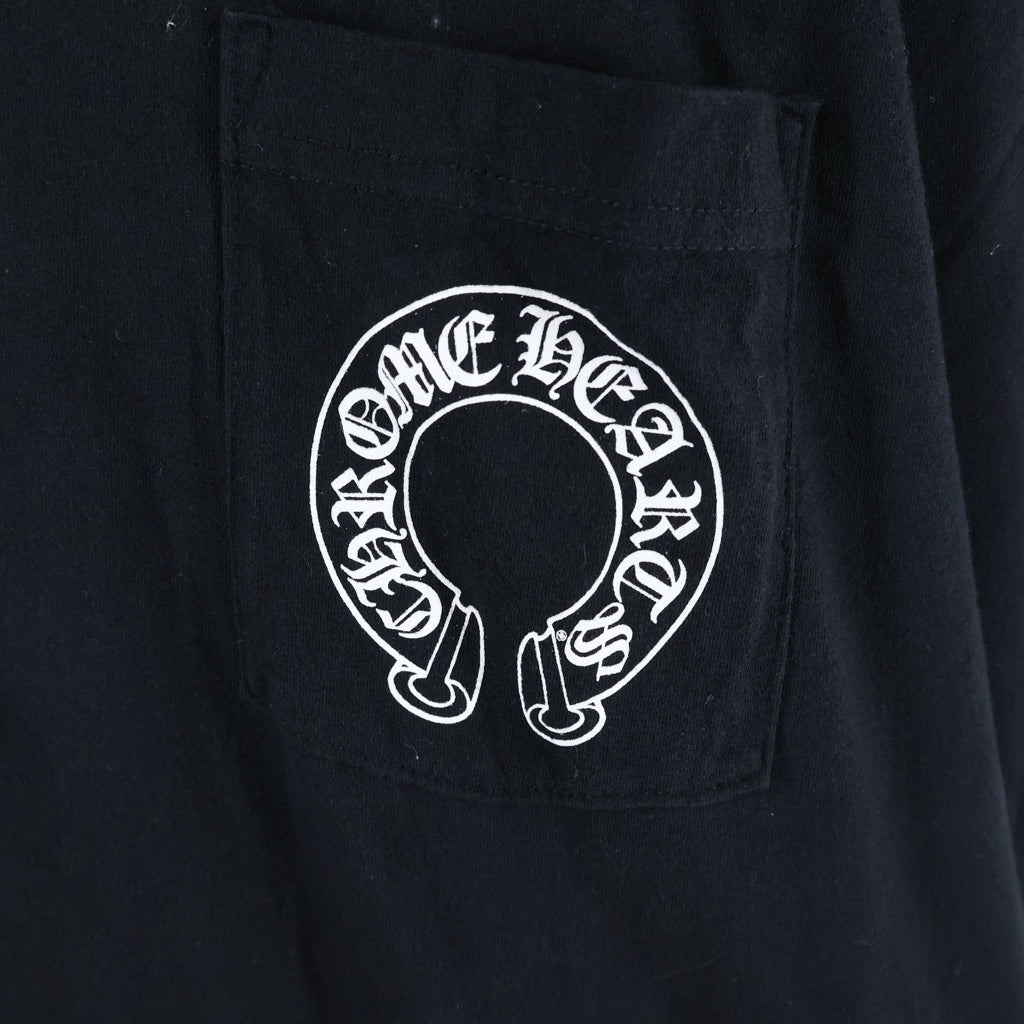 CHROME HEARTS(クロムハーツ) DBL FLRL L/S TEE ダブルフローラルプリント長袖Tシャツ ブラック