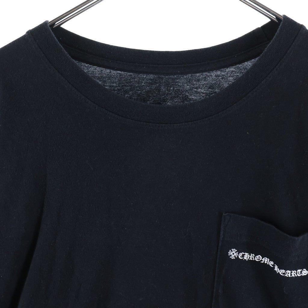 CHROME HEARTS(クロムハーツ) Cemetery Cross Tire Track L/S Tee バックセメタリークロス タイヤトラックプリント長袖Tシャツ ブラック