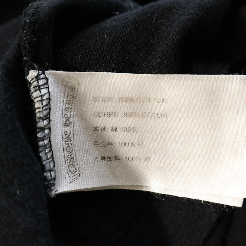 CHROME HEARTS(クロムハーツ) Cemetery Cross Tire Track L/S Tee バックセメタリークロス タイヤトラックプリント長袖Tシャツ ブラック