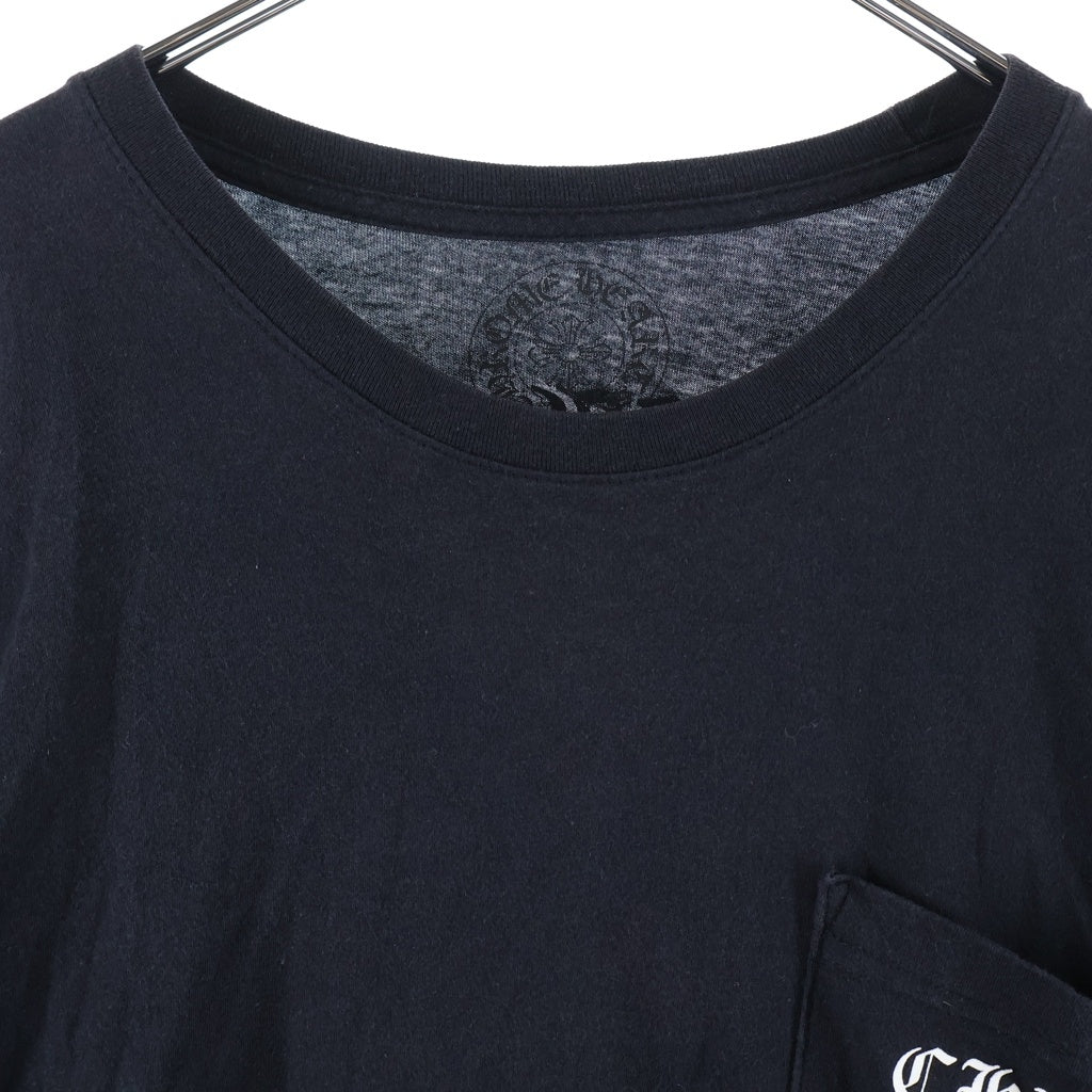 CHROME HEARTS(クロムハーツ) Vertical Log L/S Tee ヴァーティカルロゴプリント長袖Tシャツ ブラック