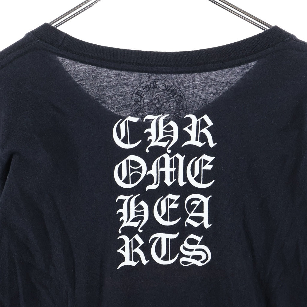 CHROME HEARTS(クロムハーツ) Vertical Log L/S Tee ヴァーティカルロゴプリント長袖Tシャツ ブラック
