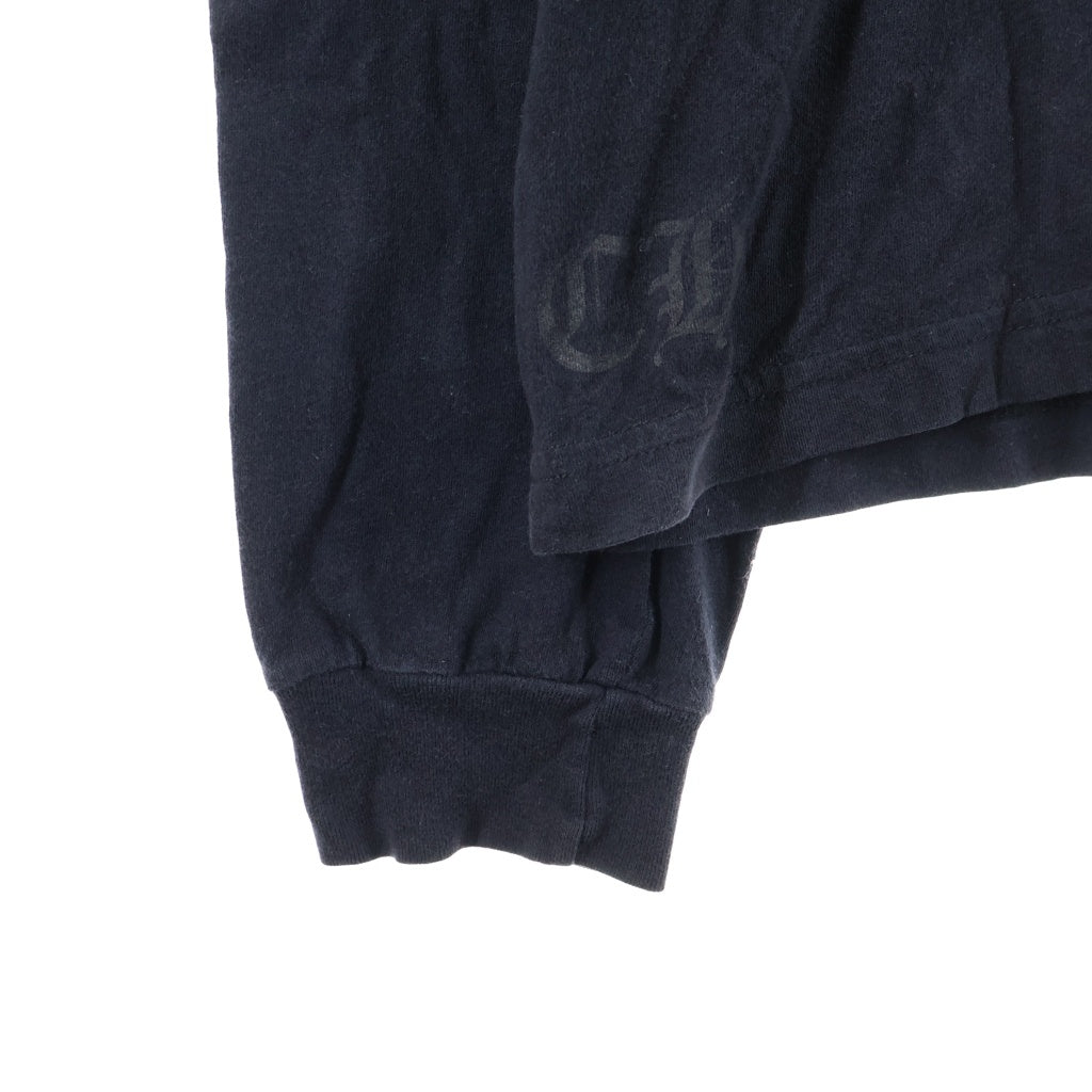 CHROME HEARTS(クロムハーツ) Vertical Log L/S Tee ヴァーティカルロゴプリント長袖Tシャツ ブラック