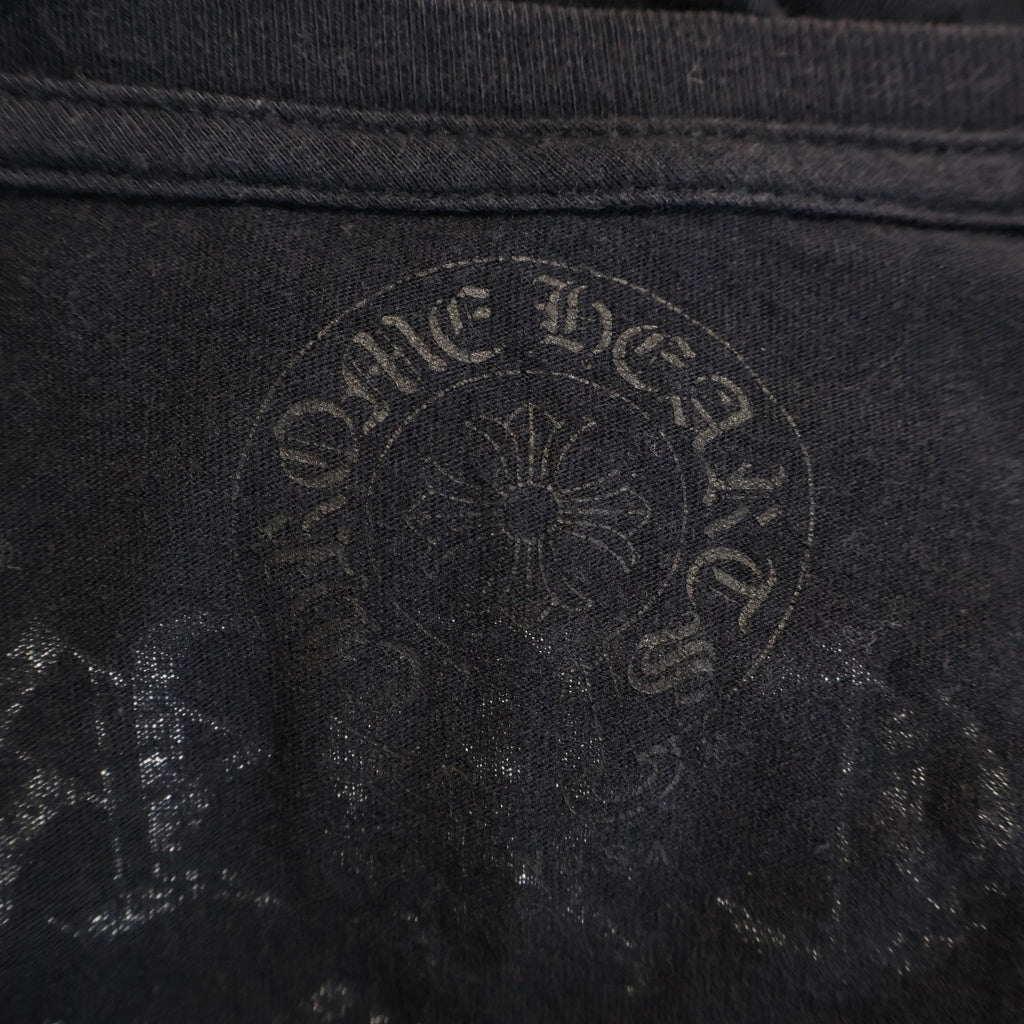 CHROME HEARTS(クロムハーツ) Vertical Log L/S Tee ヴァーティカルロゴプリント長袖Tシャツ ブラック