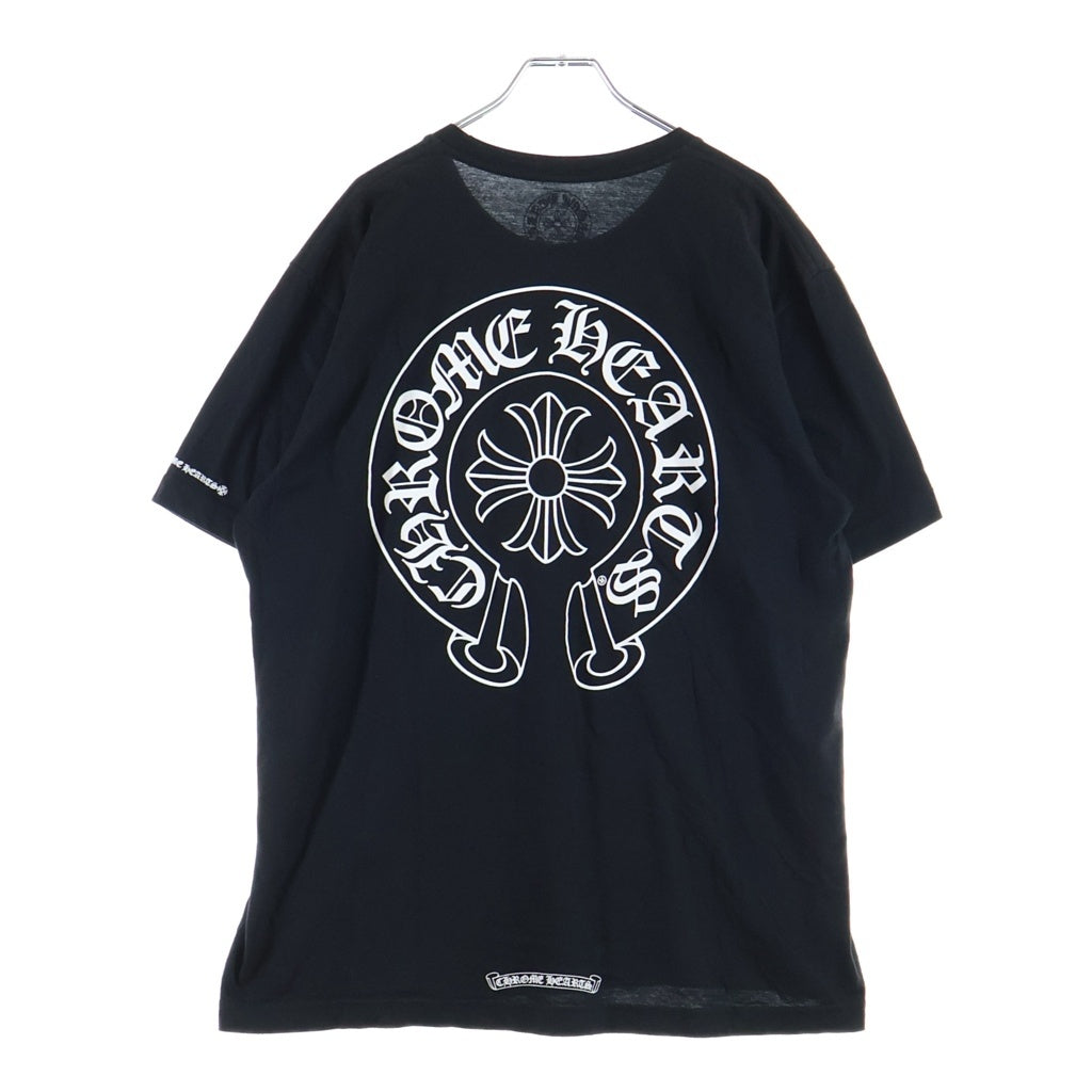 CHROME HEARTS(クロムハーツ) HORSESHOE S/S TEE ホースシュープリント ポケット半袖Tシャツ ブラック