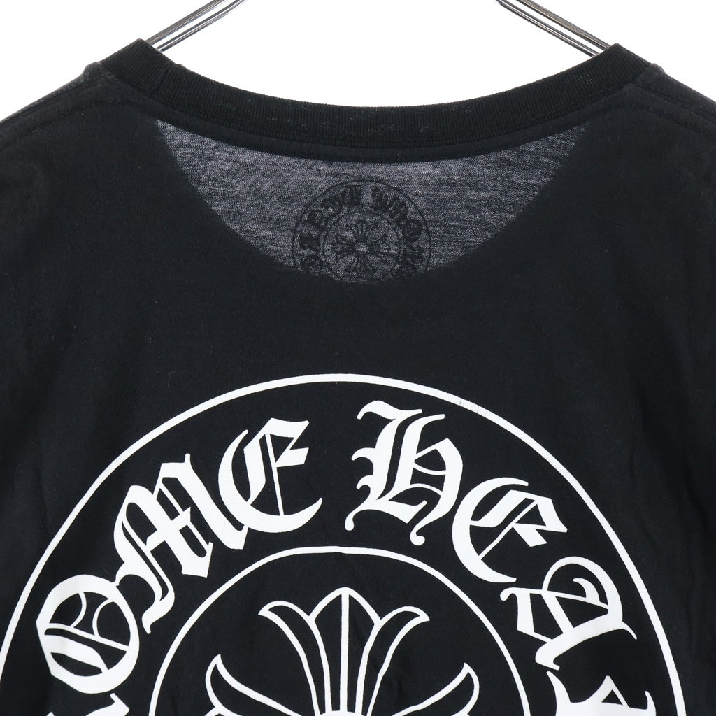 CHROME HEARTS(クロムハーツ) HORSESHOE S/S TEE ホースシュープリント ポケット半袖Tシャツ ブラック