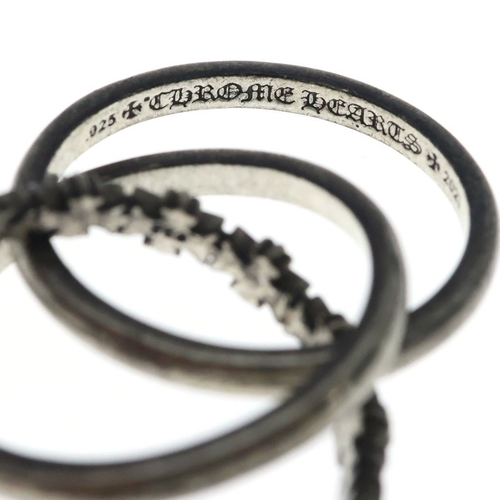 CHROME HEARTS(クロムハーツ) TINY E CH PLS BAND TRPL タイニーE CHプラス バンド トリプル リング シルバー