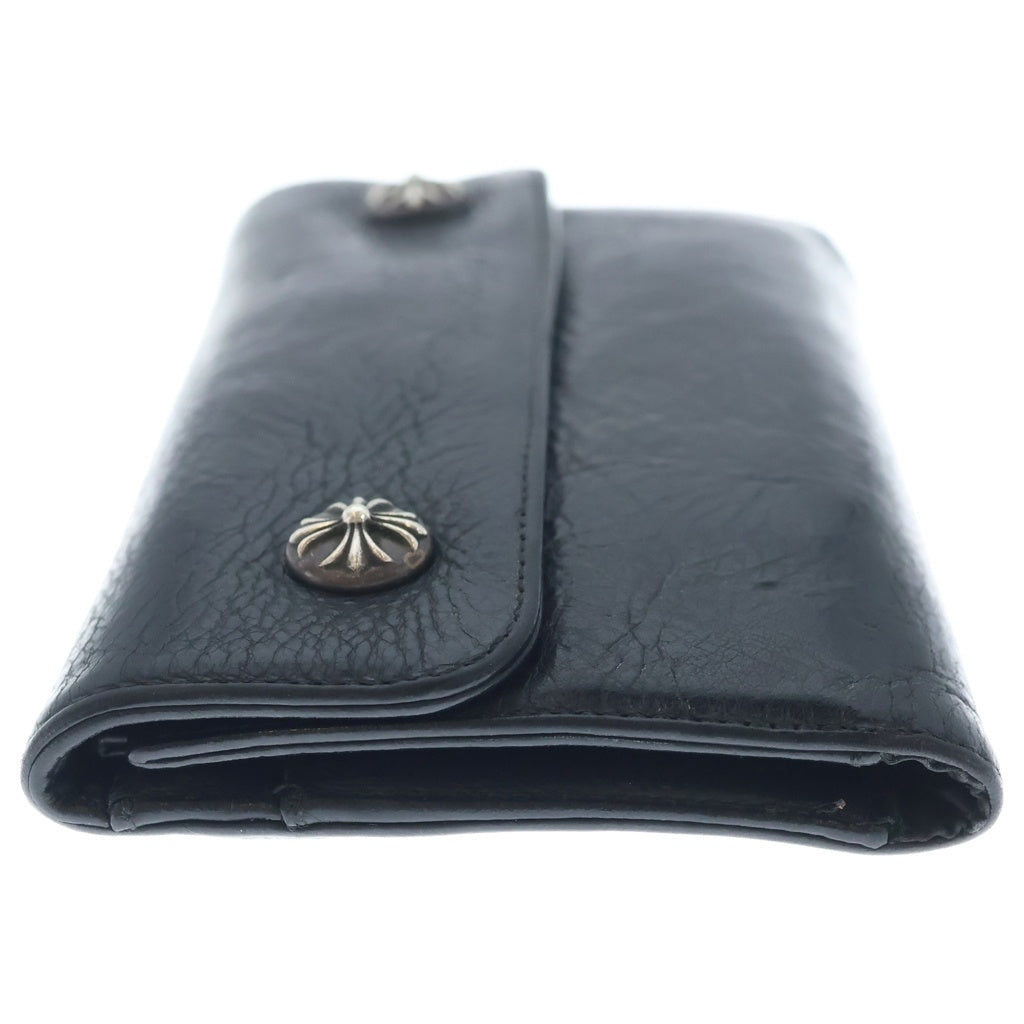 CHROME HEARTS(クロムハーツ) WAVE ウェーブ レザーウォレット 財布 ブラックBCA375