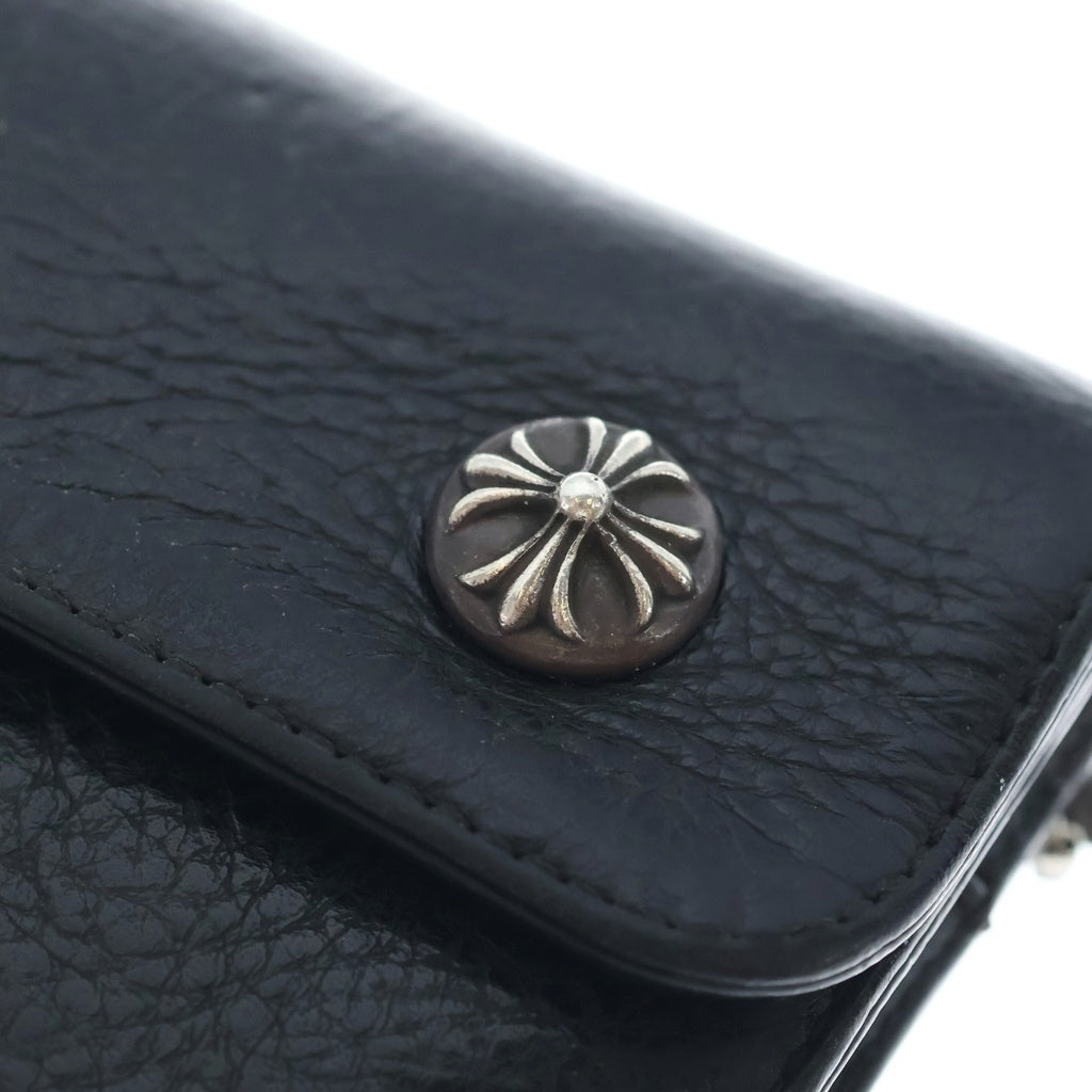 CHROME HEARTS(クロムハーツ) WAVE ウェーブ レザーウォレット 財布 ブラックBCA375