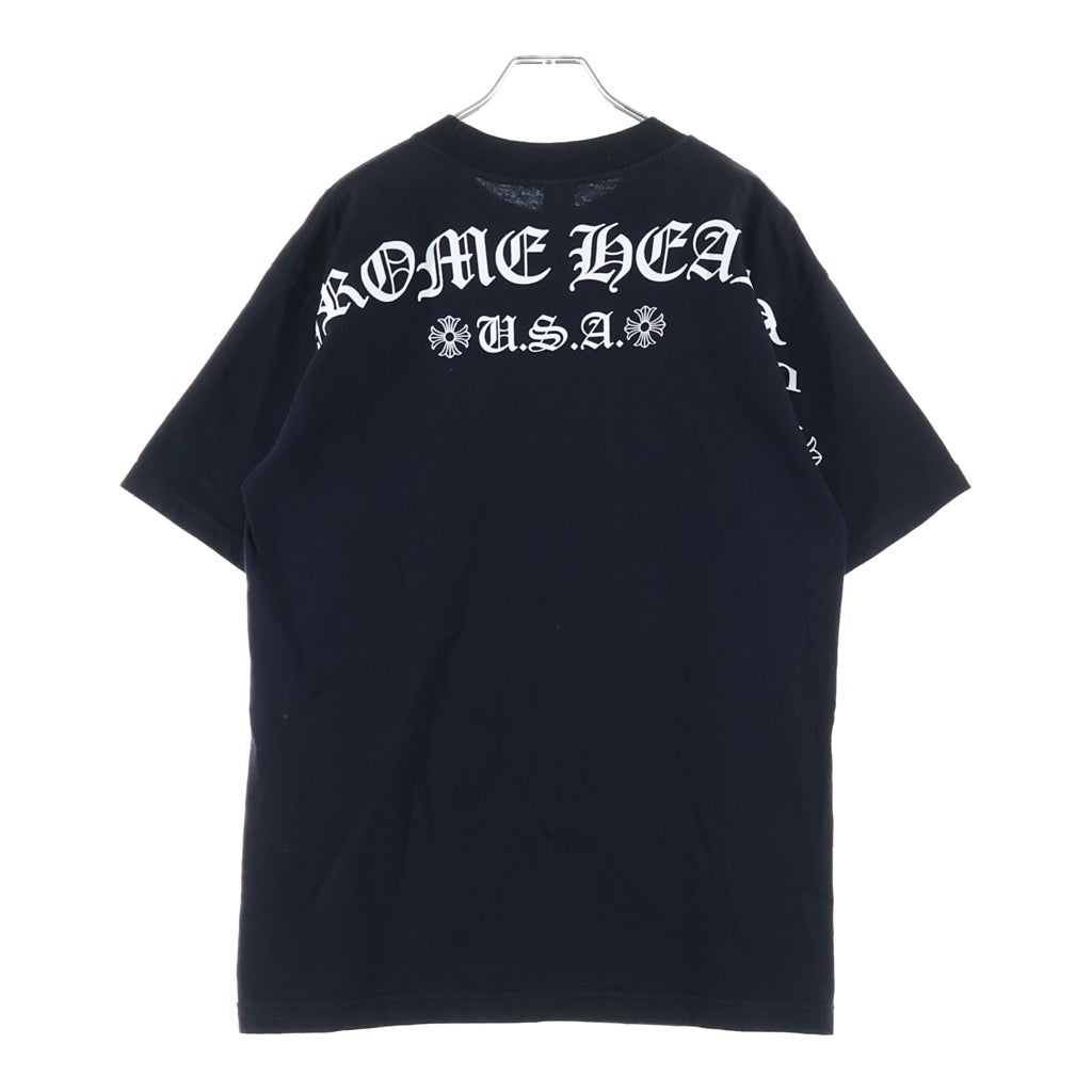CHROME HEARTS(クロムハーツ) OLD CH S/S オールド バックアーチロゴプリント 半袖Tシャツカットソー ブラック