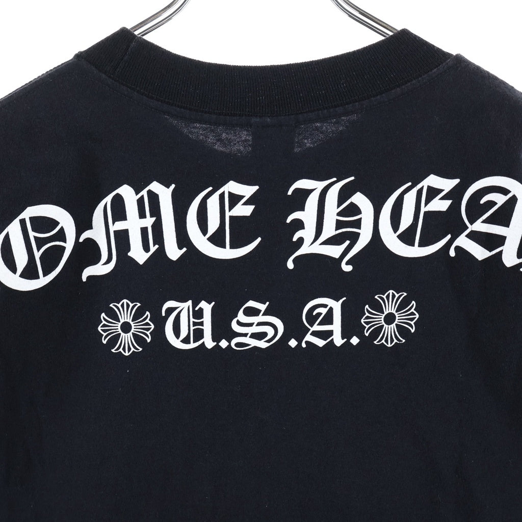 CHROME HEARTS(クロムハーツ) OLD CH S/S オールド バックアーチロゴプリント 半袖Tシャツカットソー ブラック