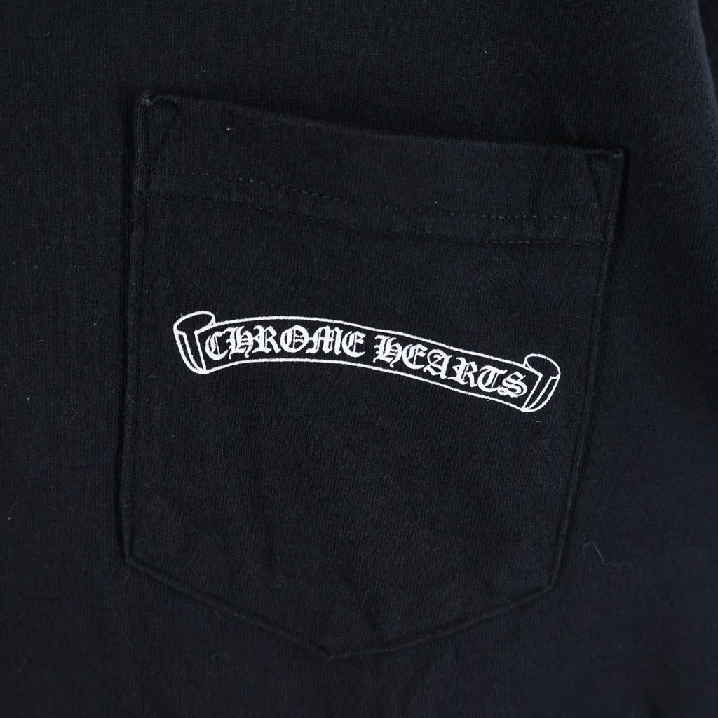 CHROME HEARTS(クロムハーツ) OLD CH S/S オールド バックアーチロゴプリント 半袖Tシャツカットソー ブラック