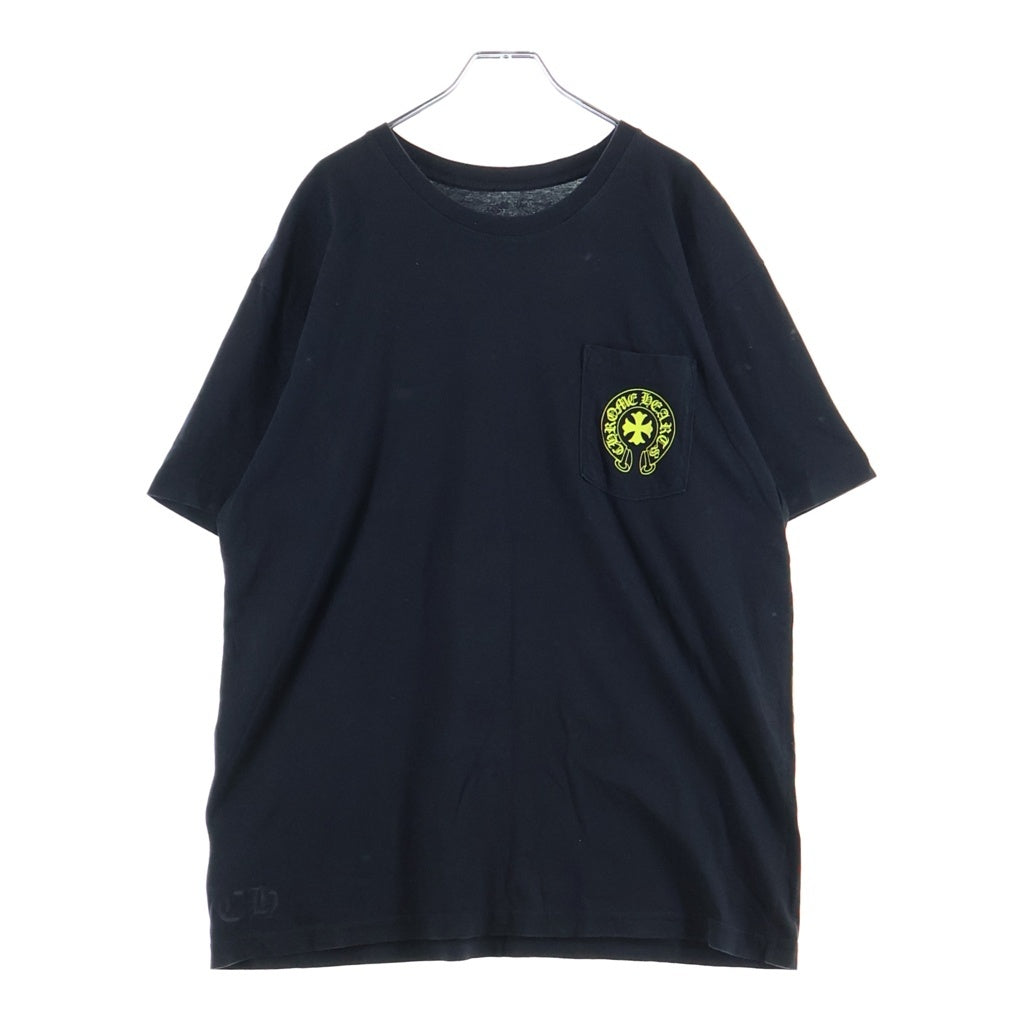 CHROME HEARTS(クロムハーツ) VERTICAL LOGO S/S Tee バーティカルロゴプリント 半袖Tシャツカットソー ブラック