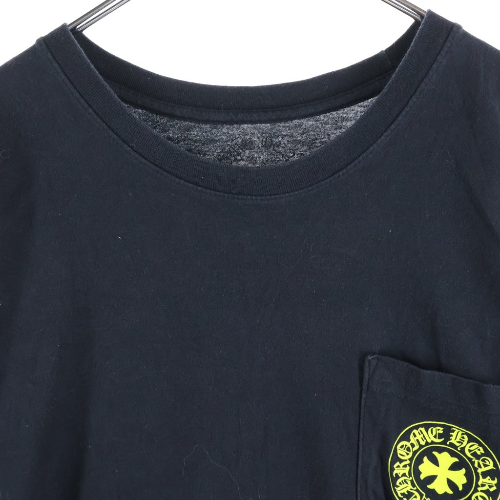 CHROME HEARTS(クロムハーツ) VERTICAL LOGO S/S Tee バーティカルロゴプリント 半袖Tシャツカットソー ブラック