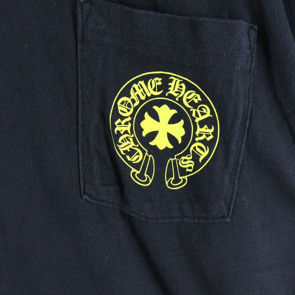 CHROME HEARTS(クロムハーツ) VERTICAL LOGO S/S Tee バーティカルロゴプリント 半袖Tシャツカットソー ブラック