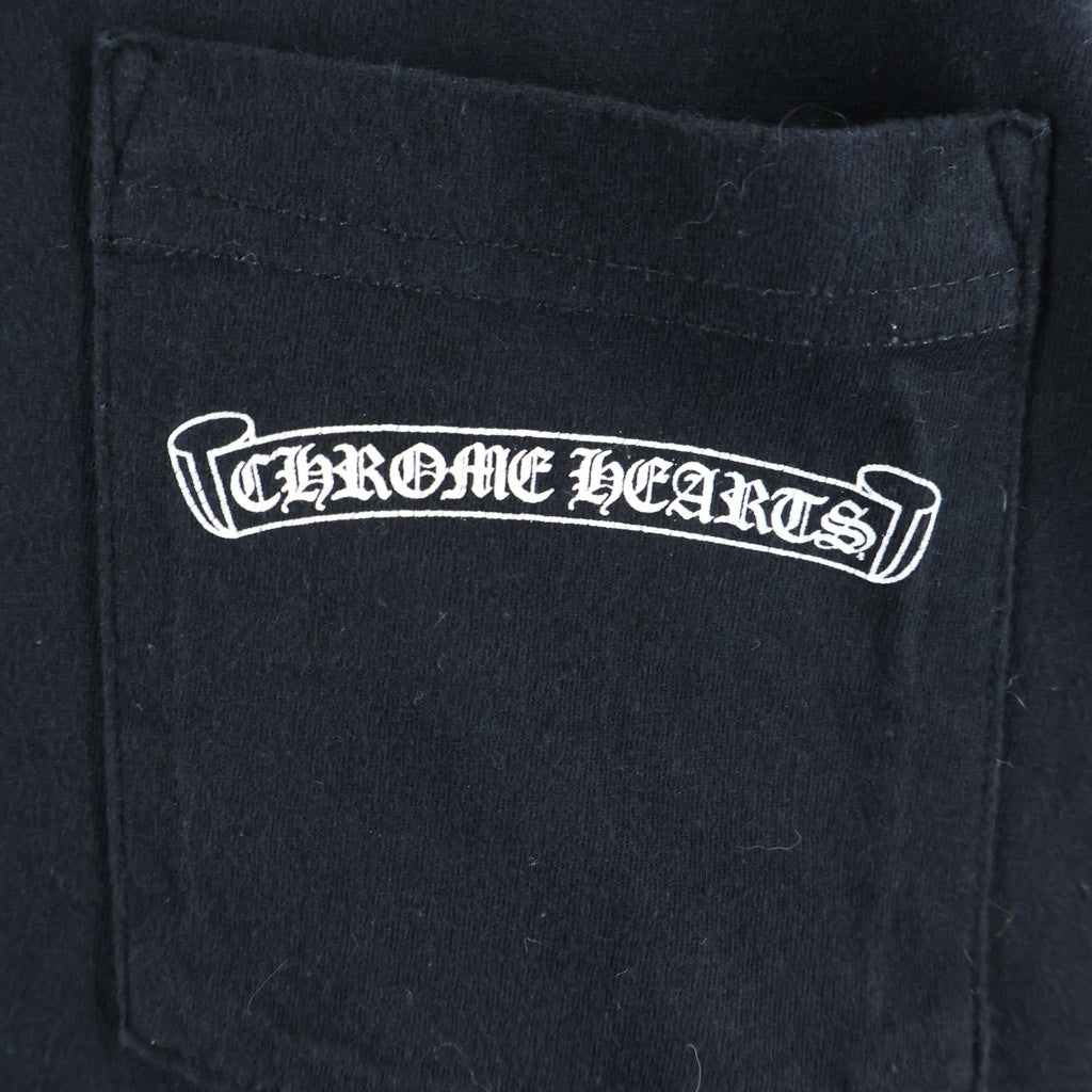 CHROME HEARTS(クロムハーツ) FLOLAL CROSS SNOW FLAKE L/S Tee フローラルクロス スノーフレーク 長袖Tシャツ ブラック