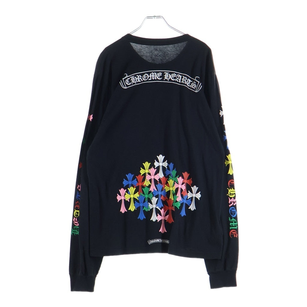 CHROME HEARTS(クロムハーツ) MLTCOL CEM CRS L/S Tee マルチカラー セメタリークロスプリント 長袖Tシャツ ブラック
