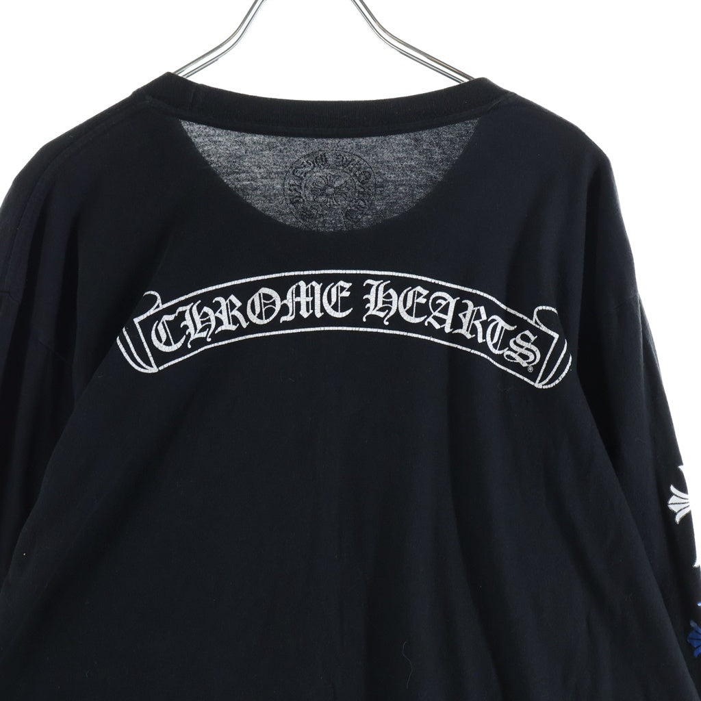 CHROME HEARTS(クロムハーツ) MLTCOL CEM CRS L/S Tee マルチカラー セメタリークロスプリント 長袖Tシャツ ブラック