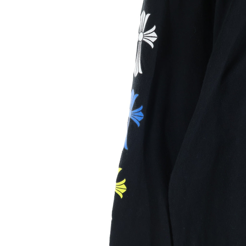 CHROME HEARTS(クロムハーツ) MLTCOL CEM CRS L/S Tee マルチカラー セメタリークロスプリント 長袖Tシャツ ブラック