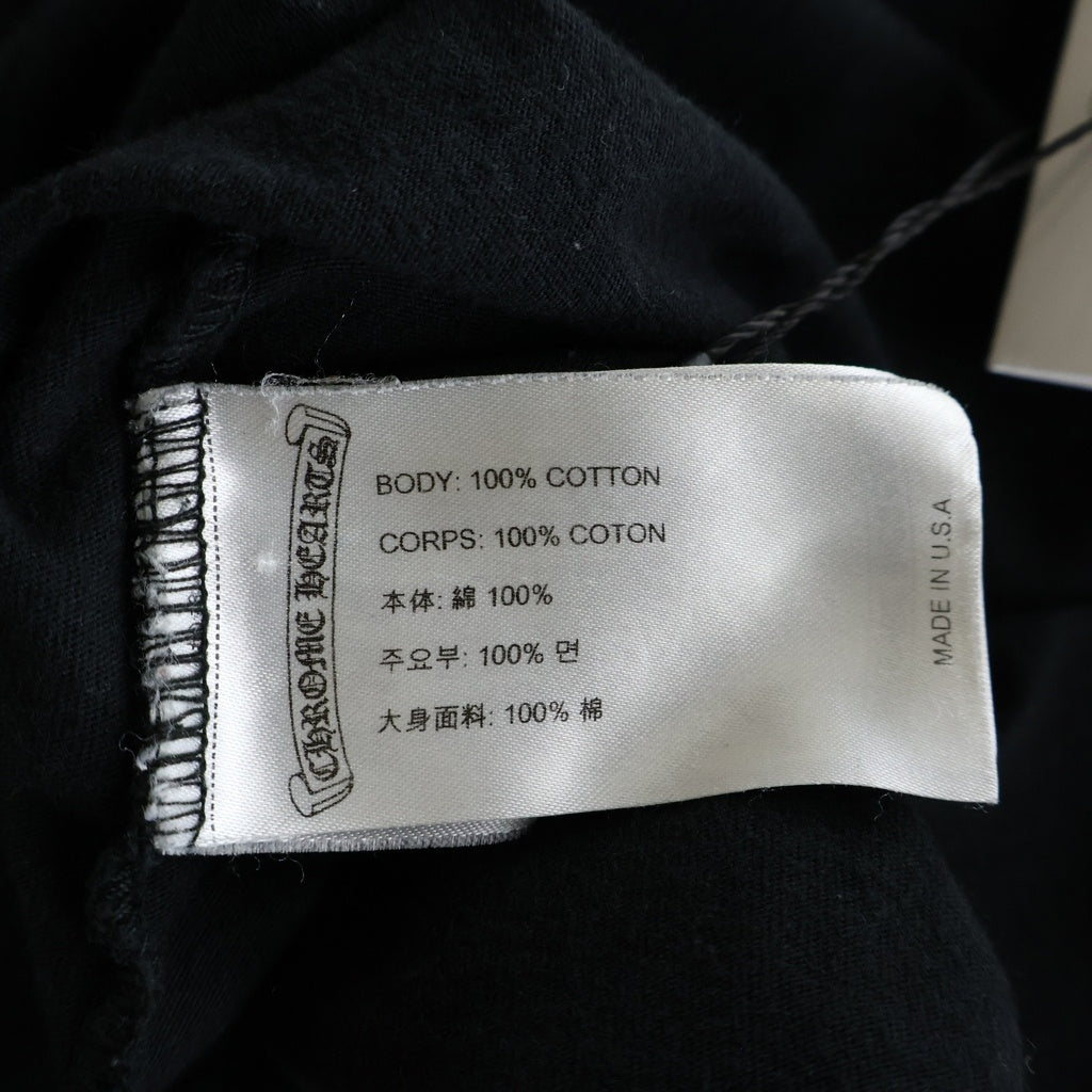 CHROME HEARTS(クロムハーツ) MLTCOL CEM CRS L/S Tee マルチカラー セメタリークロスプリント 長袖Tシャツ ブラック