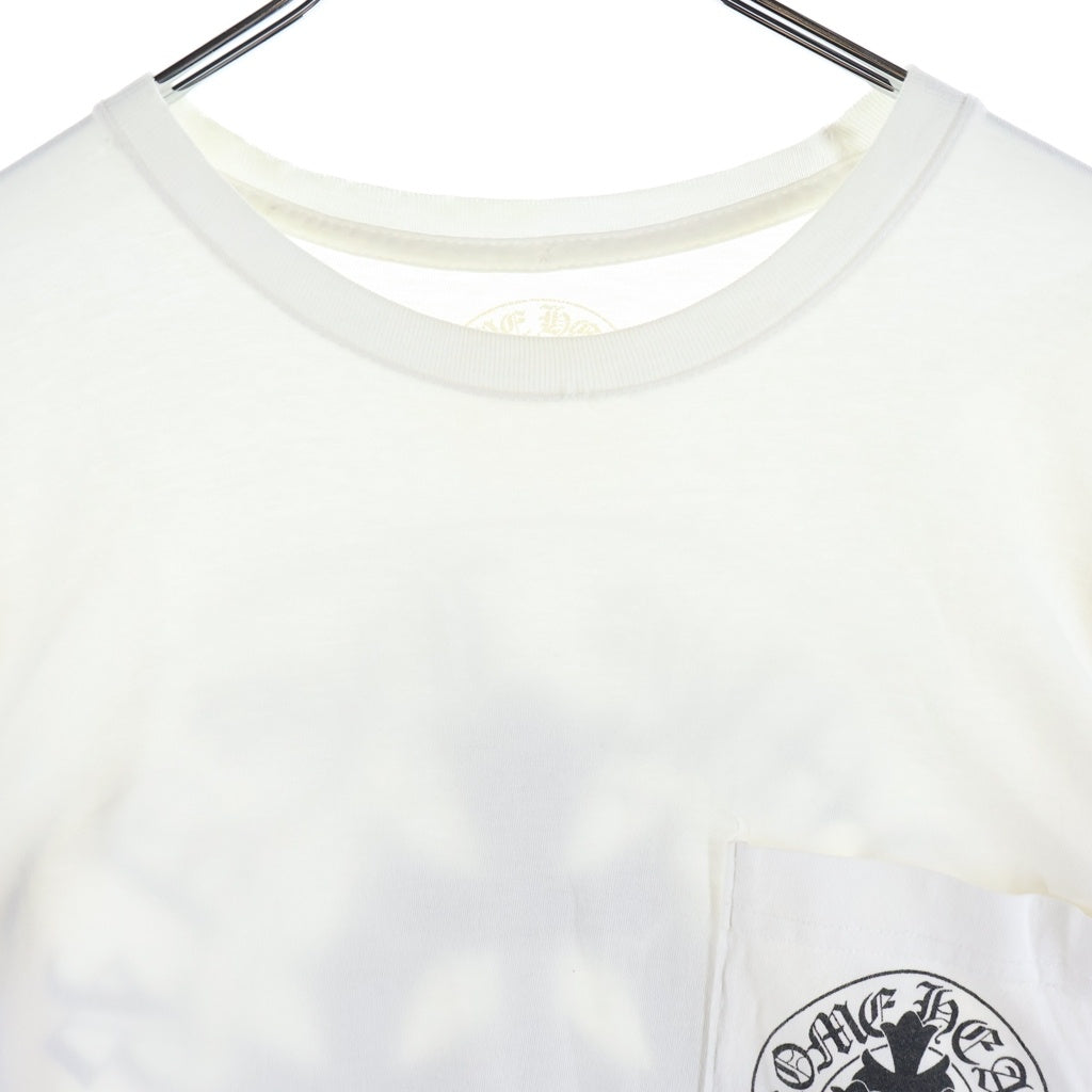 CHROME HEARTS(クロムハーツ) TRIPLE CROSS L/S Tee バックトリプルクロスプリント 長袖Tシャツカットソー ホワイト