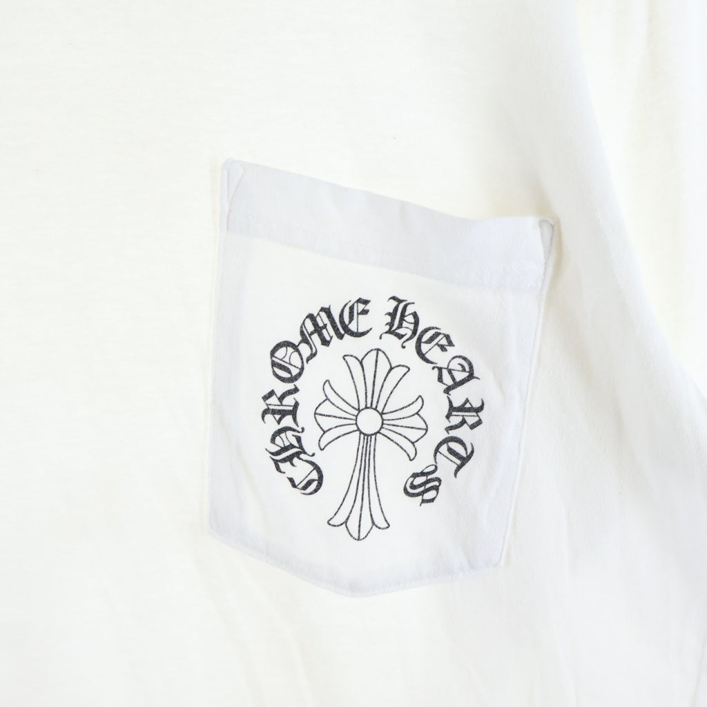 CHROME HEARTS(クロムハーツ) L/S CH Tee セメタリークロス ホースシュー アームプリント 長袖Tシャツカットソー ホワイト