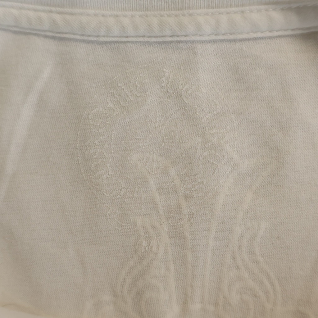 CHROME HEARTS(クロムハーツ) L/S CH Tee セメタリークロス ホースシュー アームプリント 長袖Tシャツカットソー ホワイト