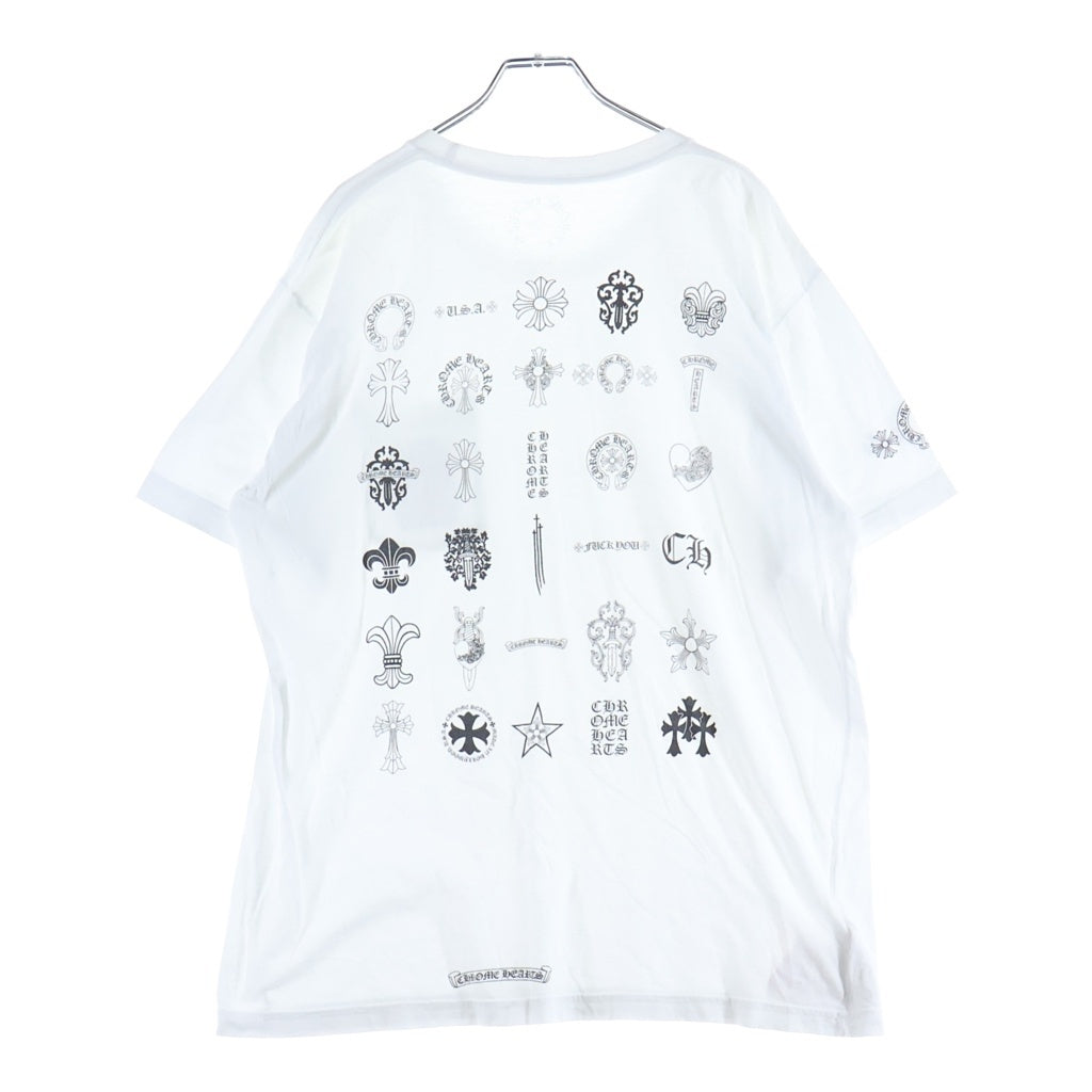 CHROME HEARTS(クロムハーツ) CH S/S Tee バックマルチプリント 半袖Tシャツカットソー ホワイト