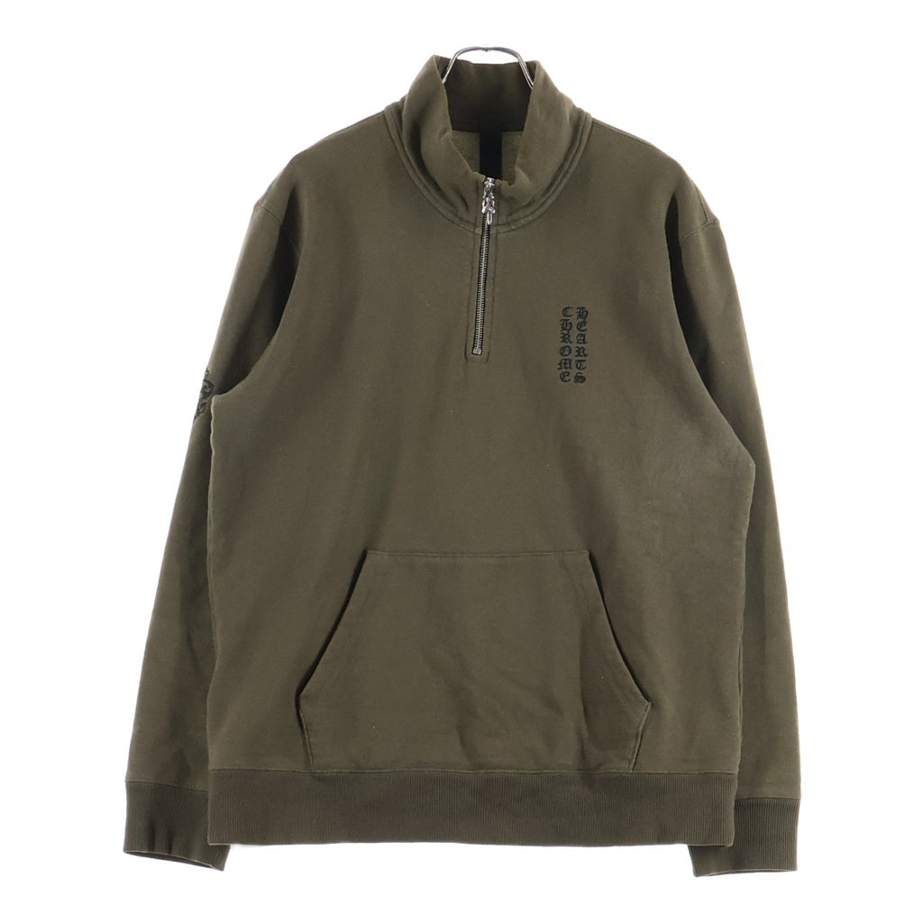 CHROME HEARTS(クロムハーツ) Y NOT SWTSHRT ZIP ワイノット ハーフジップアップ カーキ