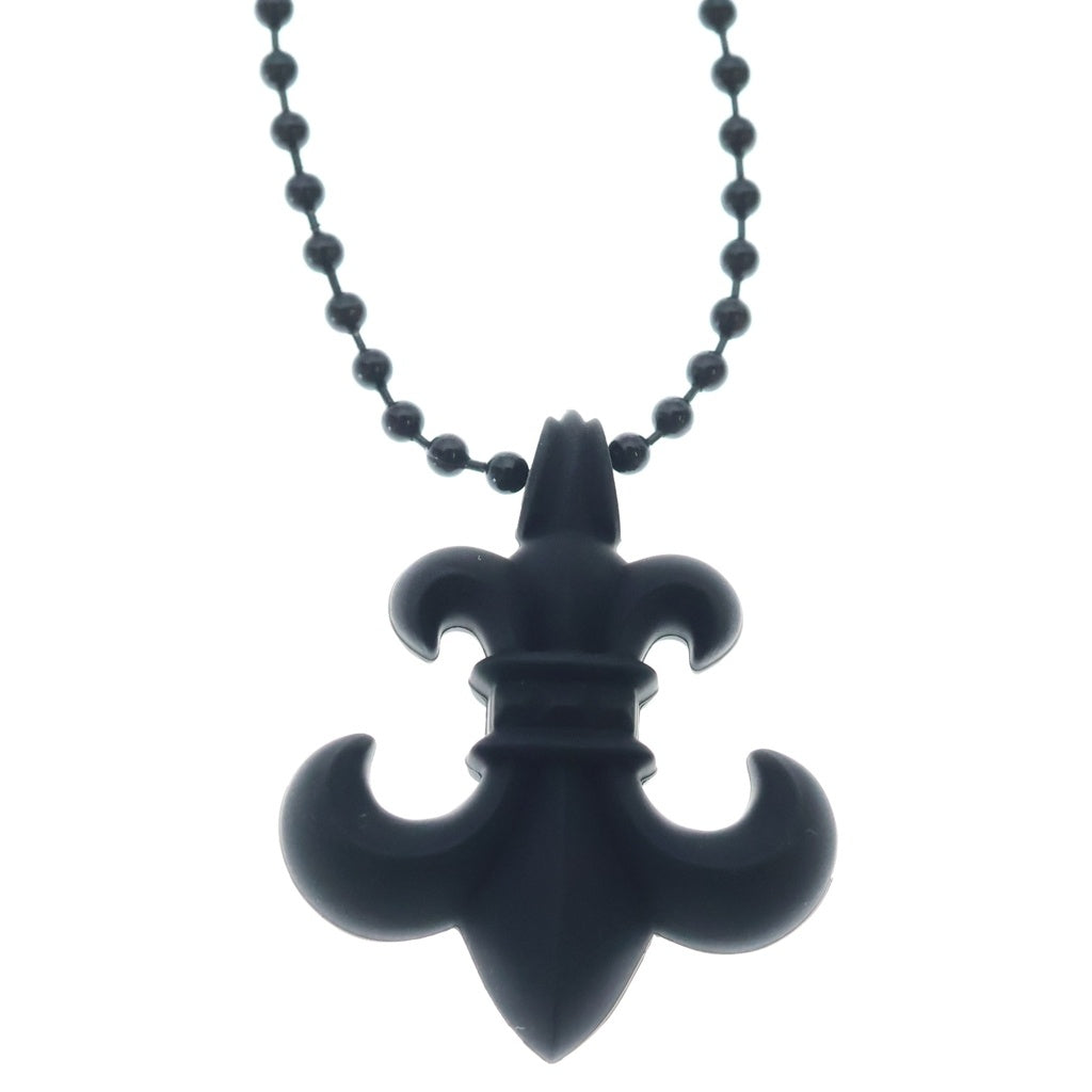 CHROME HEARTS(クロムハーツ) RUBBER BS FLUER ラバーフレア シリコンネックレス ブラック