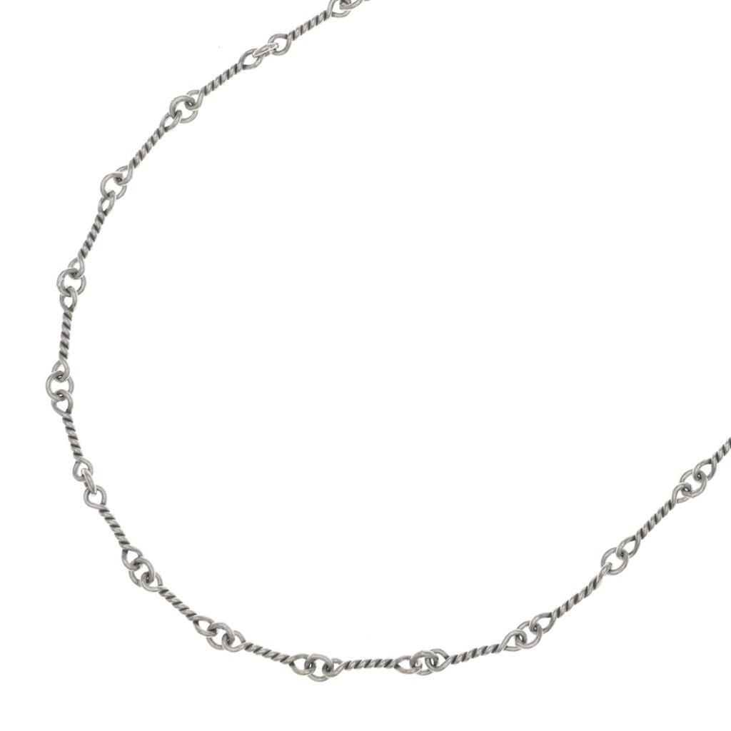 CHROME HEARTS(クロムハーツ) 18KWG NECKCHAIN T20 ツイストチェーンネックレス 20inch ホワイトゴールド BCA003 ー