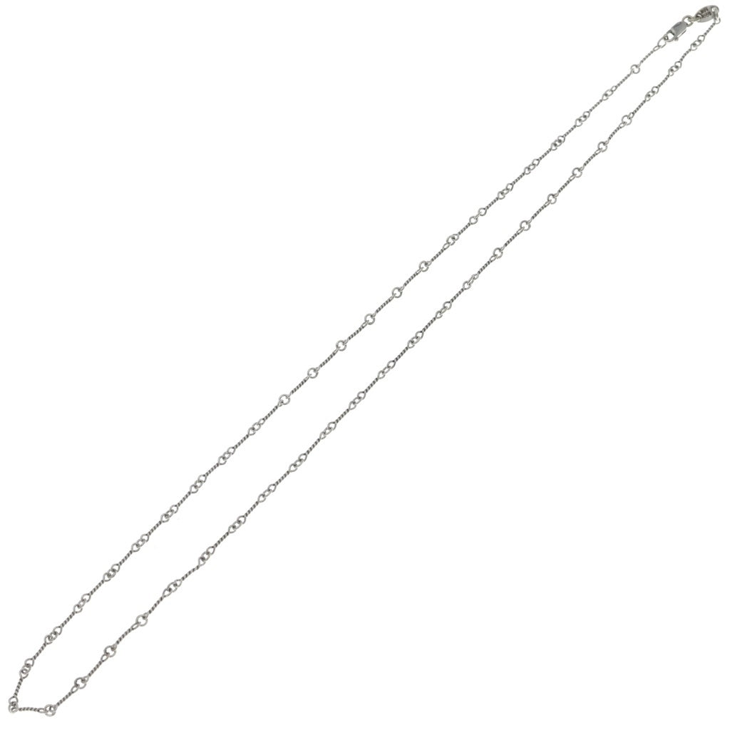 CHROME HEARTS(クロムハーツ) 18KWG NECKCHAIN T20 ツイストチェーンネックレス 20inch ホワイトゴールド BCA003 ー