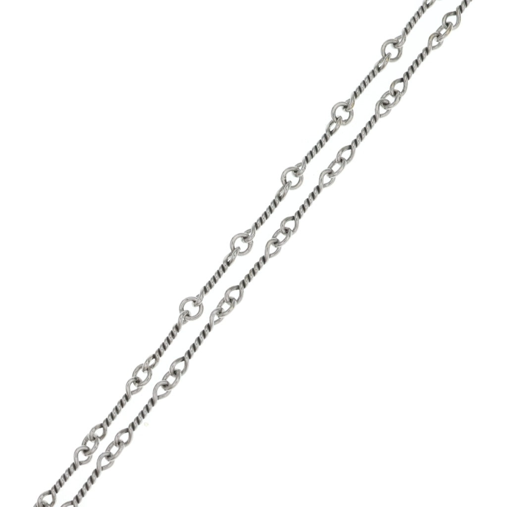 CHROME HEARTS(クロムハーツ) 18KWG NECKCHAIN T20 ツイストチェーンネックレス 20inch ホワイトゴールド BCA003 ー