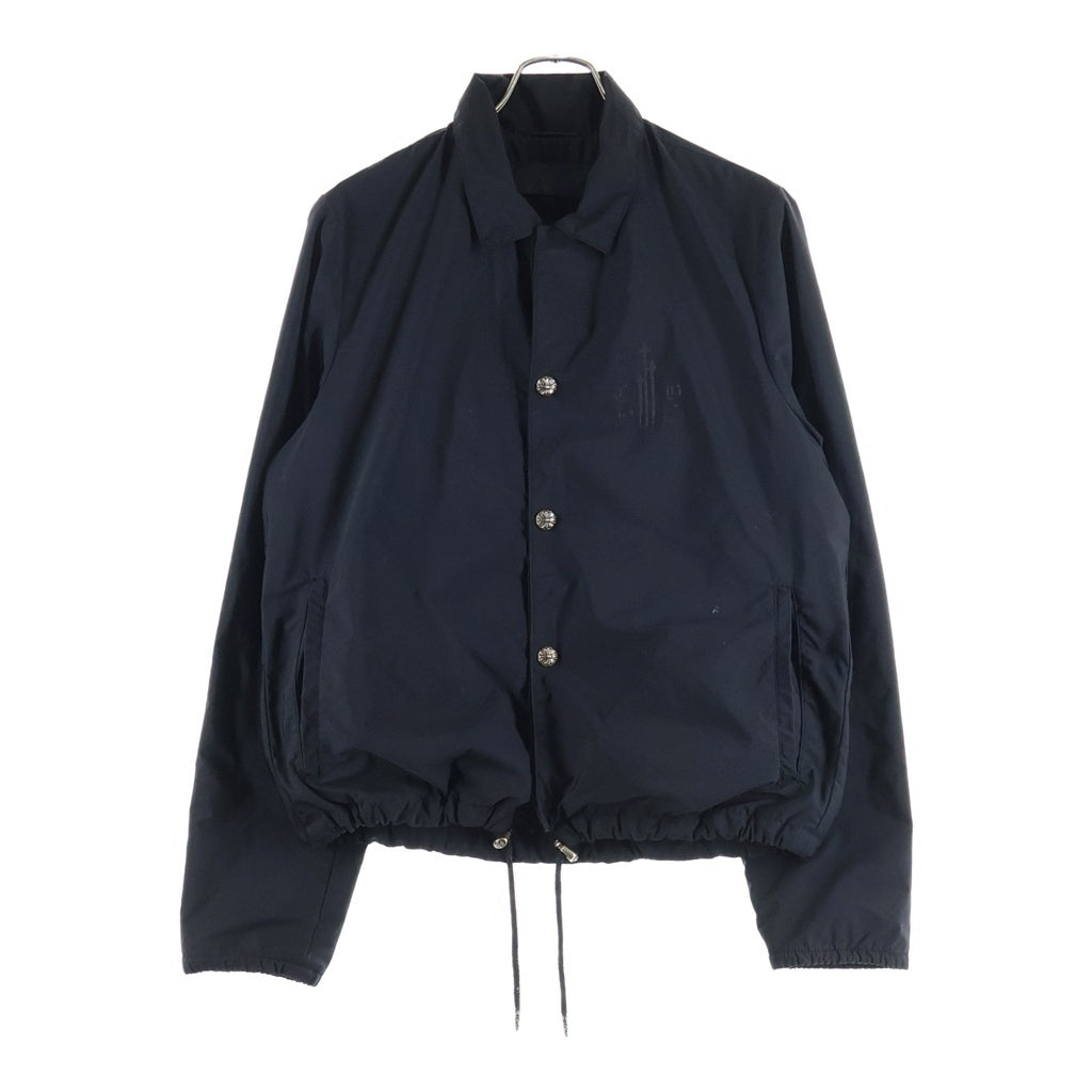 CHROME HEARTS(クロムハーツ) RIGGINS FBRC レタリングプリント クロスボールボタン ナイロンコーチジャケット ブラック