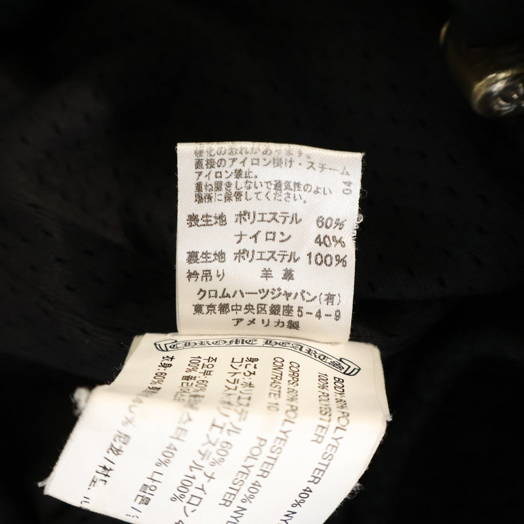 CHROME HEARTS(クロムハーツ) RIGGINS FBRC レタリングプリント クロスボールボタン ナイロンコーチジャケット ブラック