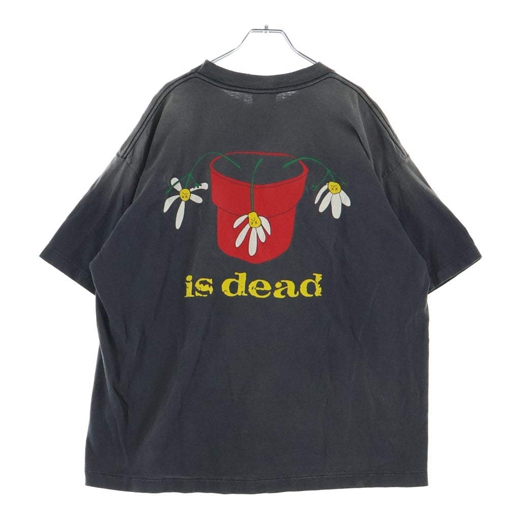 SAINT MICHAEL(セントマイケル) 25AW ×DE SS TEE DE LA SOUL デラソウル ヴィンテージ加工 プリント 半袖Tシャツ SM-HR1-0000-C18 ブラック
