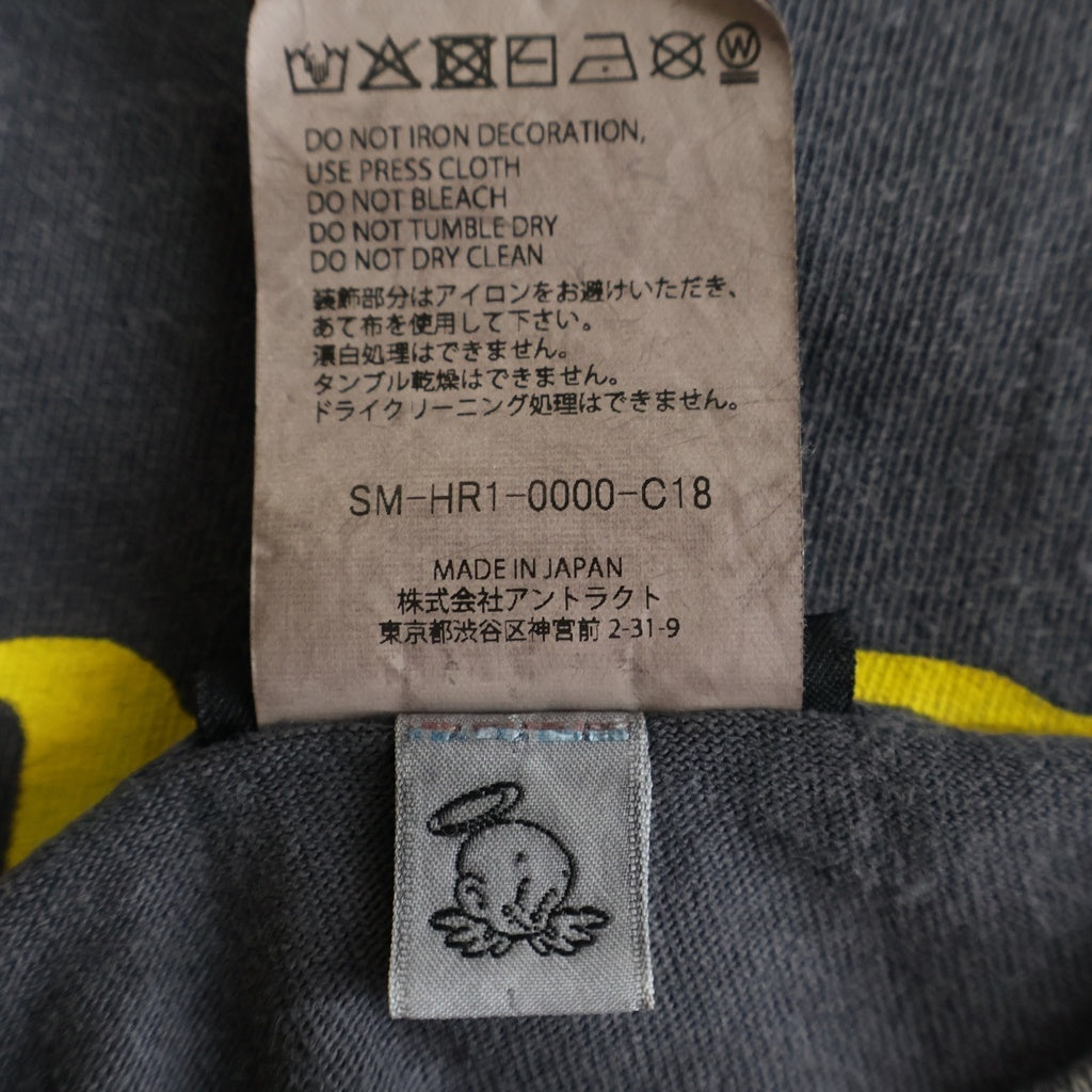 SAINT MICHAEL(セントマイケル) 25AW ×DE SS TEE DE LA SOUL デラソウル ヴィンテージ加工 プリント 半袖Tシャツ SM-HR1-0000-C18 ブラック