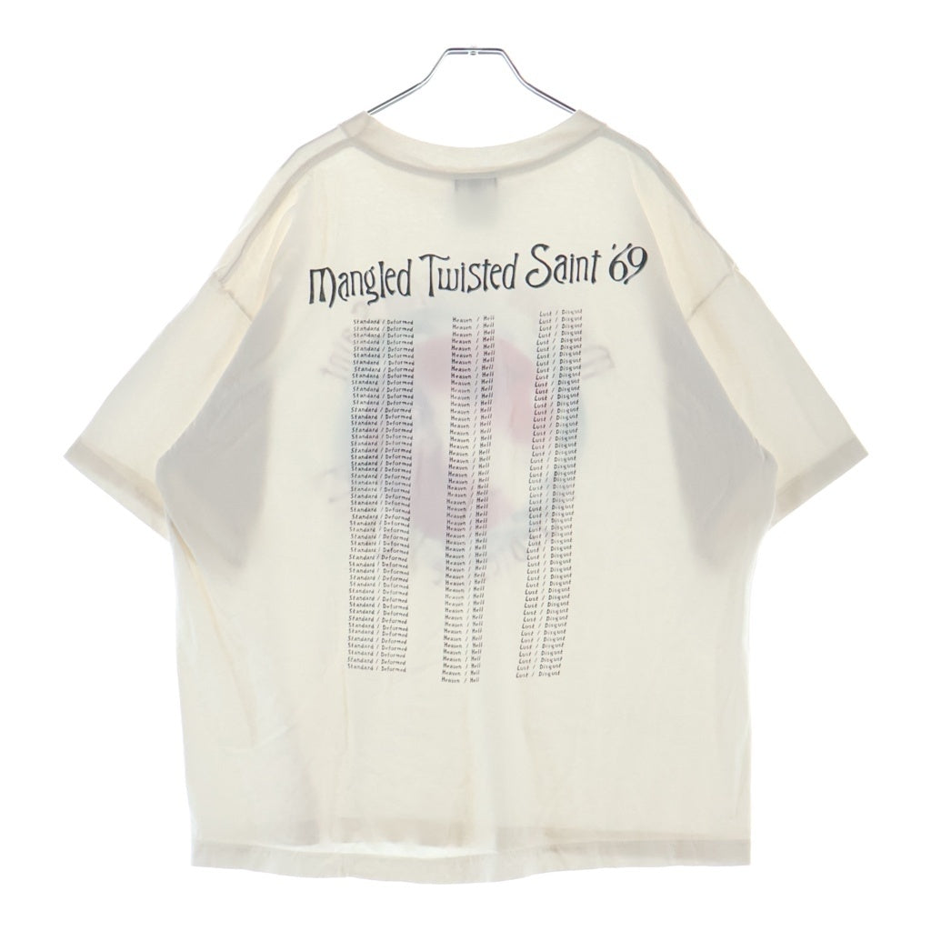 SAINT MICHAEL(セントマイケル) SW_SS T-SHIRT/TWISTED SAINT/WHT Sean Wotherspoon ショーン ウェザースプーン プリントTシャツ SM-MK8-0000-C09 ホワイト