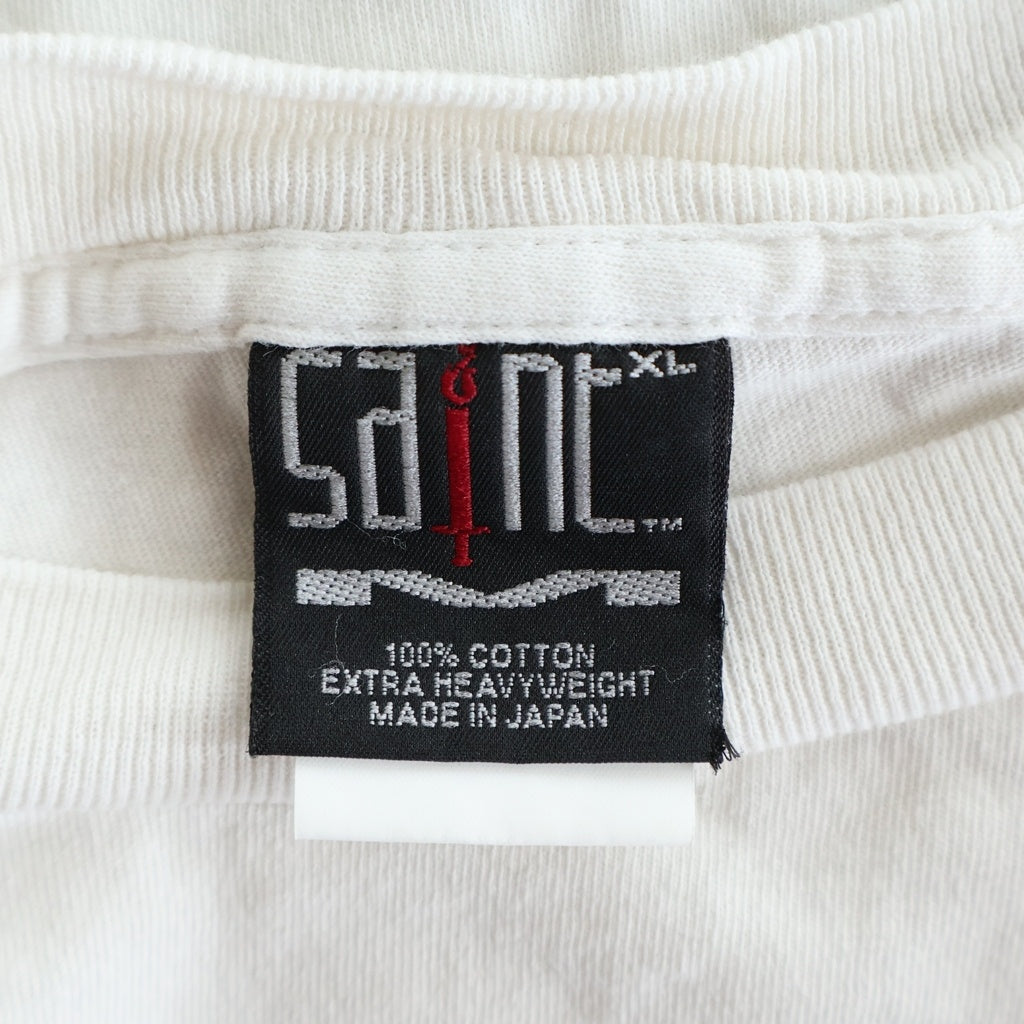 SAINT MICHAEL(セントマイケル) SS TEE SAINT WHITE ロゴ プリントTシャツ SM-HR1-0000-018 ホワイト
