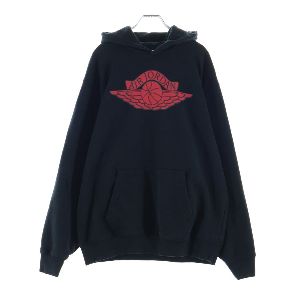 SAINT MICHAEL(セントマイケル) 26SS ×JORDAN M J SM FLC HOODIE / BLACK ジョーダン ウイングロゴプルオーバーパーカー SM-MK8-0000-J01 ブラック