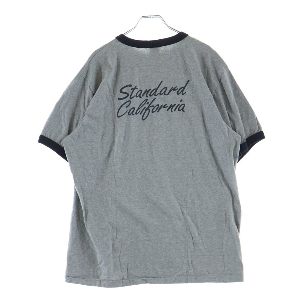 STANDARD CALIFORNIA(スタンダード カリフォルニア) Disney / Standard California Ringer T ディズニー ミッキー リンガーTシャツ SD26SS-MICKEY-GBLK グレー