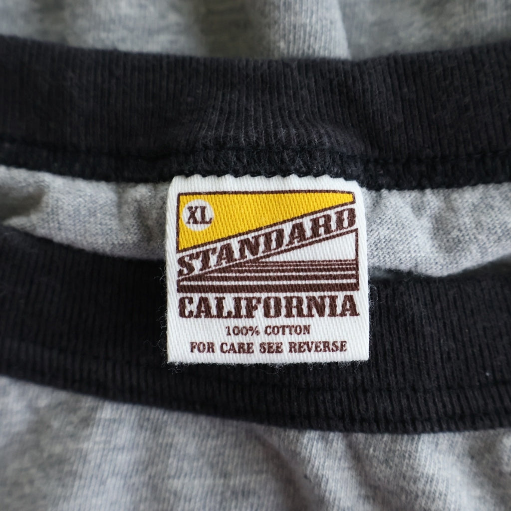 STANDARD CALIFORNIA(スタンダード カリフォルニア) Disney / Standard California Ringer T ディズニー ミッキー リンガーTシャツ SD26SS-MICKEY-GBLK グレー