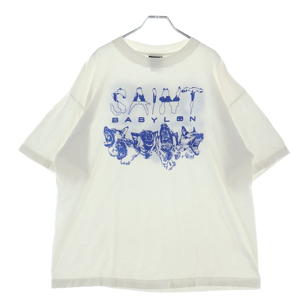 SAINT MICHAEL(セントマイケル) 25AW ×Babylon SAINT BABYLON Tee バビロン プリントTシャツ SM-HR1-0000-C48 ホワイト