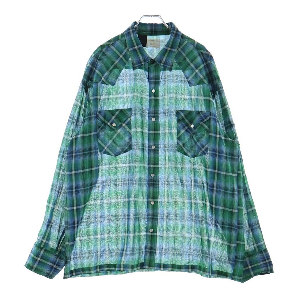 N.HOOLYWOOD(エヌハリウッド) x BIG MAC WESTERN SHIRT ビッグマック チェック ウエスタンシャツ 2261-SH61-014 グリーン