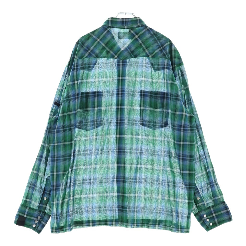 N.HOOLYWOOD(エヌハリウッド) x BIG MAC WESTERN SHIRT ビッグマック チェック ウエスタンシャツ 2261-SH61-014 グリーン