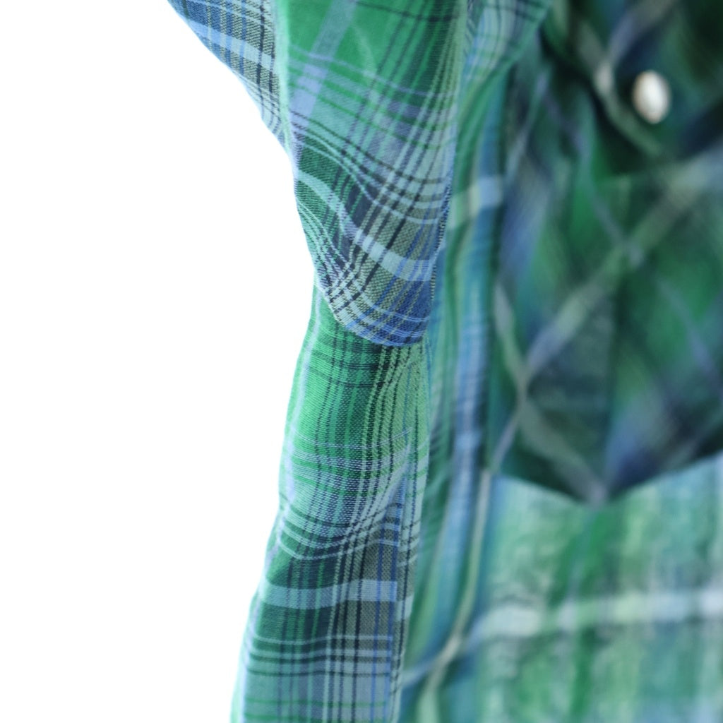 N.HOOLYWOOD(エヌハリウッド) x BIG MAC WESTERN SHIRT ビッグマック チェック ウエスタンシャツ 2261-SH61-014 グリーン