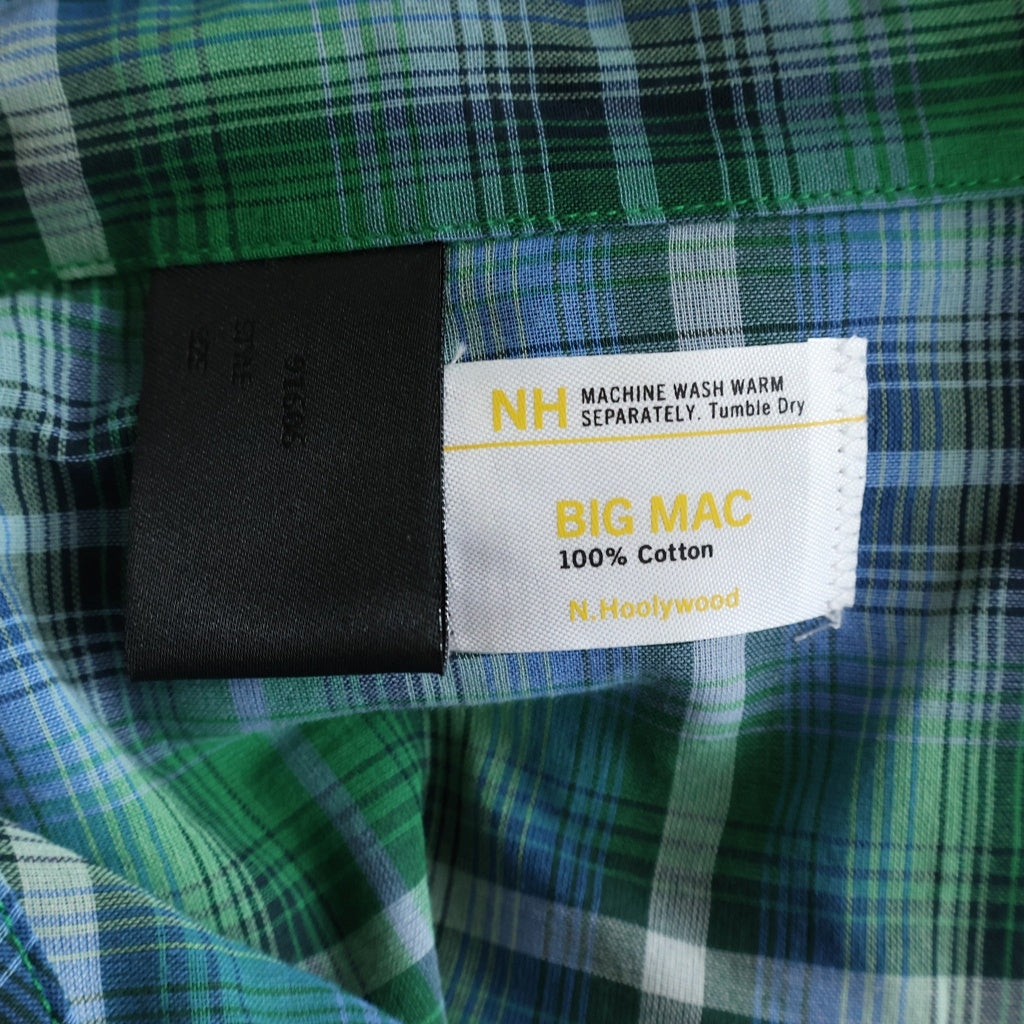 N.HOOLYWOOD(エヌハリウッド) x BIG MAC WESTERN SHIRT ビッグマック チェック ウエスタンシャツ 2261-SH61-014 グリーン