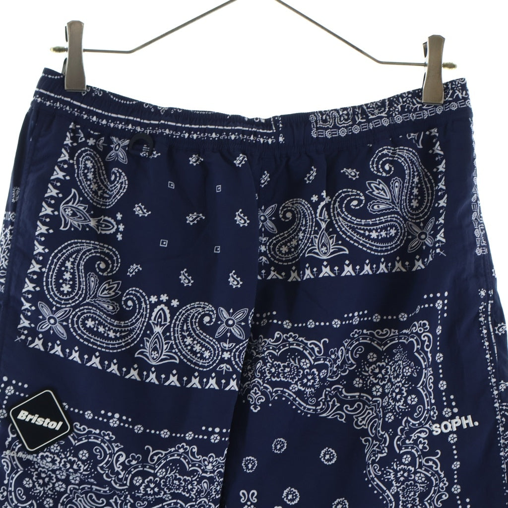 F.C.R.B./F.C.Real Bristol/FCRB(エフシーアールビー/エフシーレアルブリストル) BANDANA NYLON EASY PANTS バンダナ ナイロン イージーパンツ ネイビー FCRB-260038