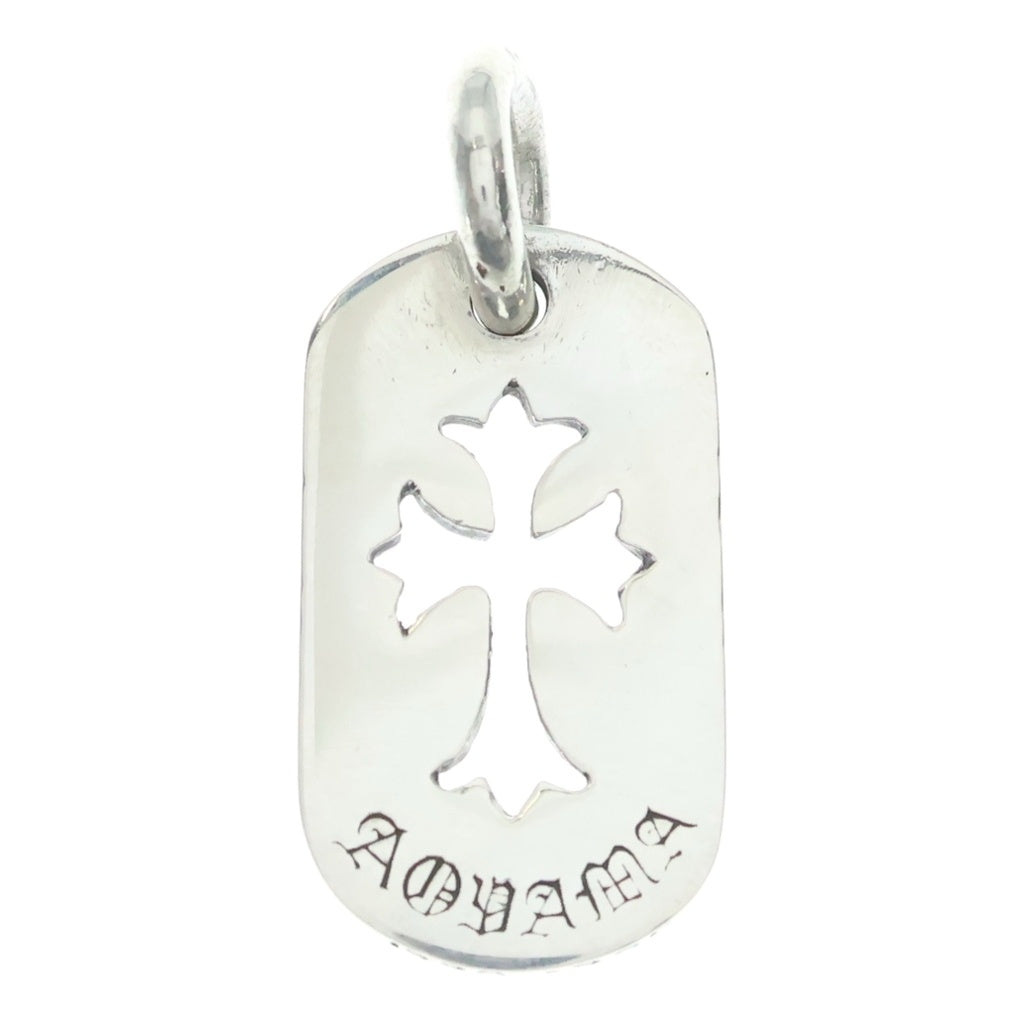 CHROME HEARTS(クロムハーツ) D TAG SML CO CRS 青山限定 カットアウトクロス ドッグタグ スモール ペンダントトップ シルバー